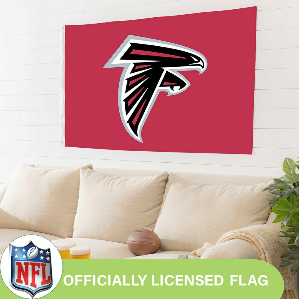 Atlanta Falcons Single Sided Flag w/ 2 Grommets, 3'x5' - NFL Home