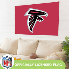 Atlanta Falcons Single Sided Flag w/ 2 Grommets, 3'x5' - NFL Home