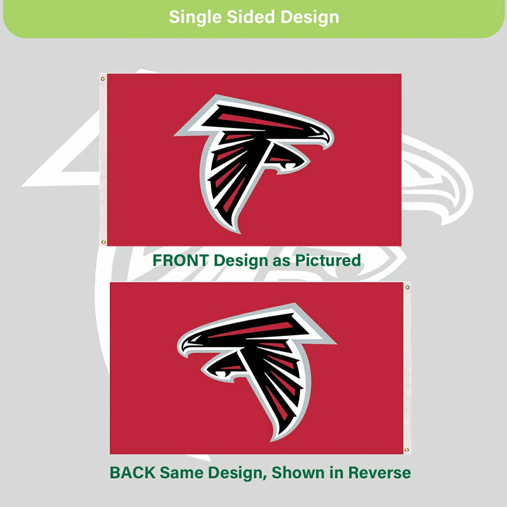 Atlanta Falcons Single Sided Flag w/ 2 Grommets, 3'x5' - NFL Home