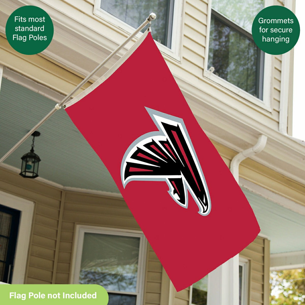 Atlanta Falcons Single Sided Flag w/ 2 Grommets, 3'x5' - NFL Home