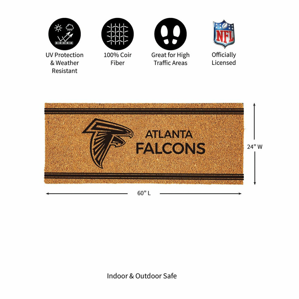 Atlanta Falcons Extra Large One Color Coir Mat, 60"x24" - NFL