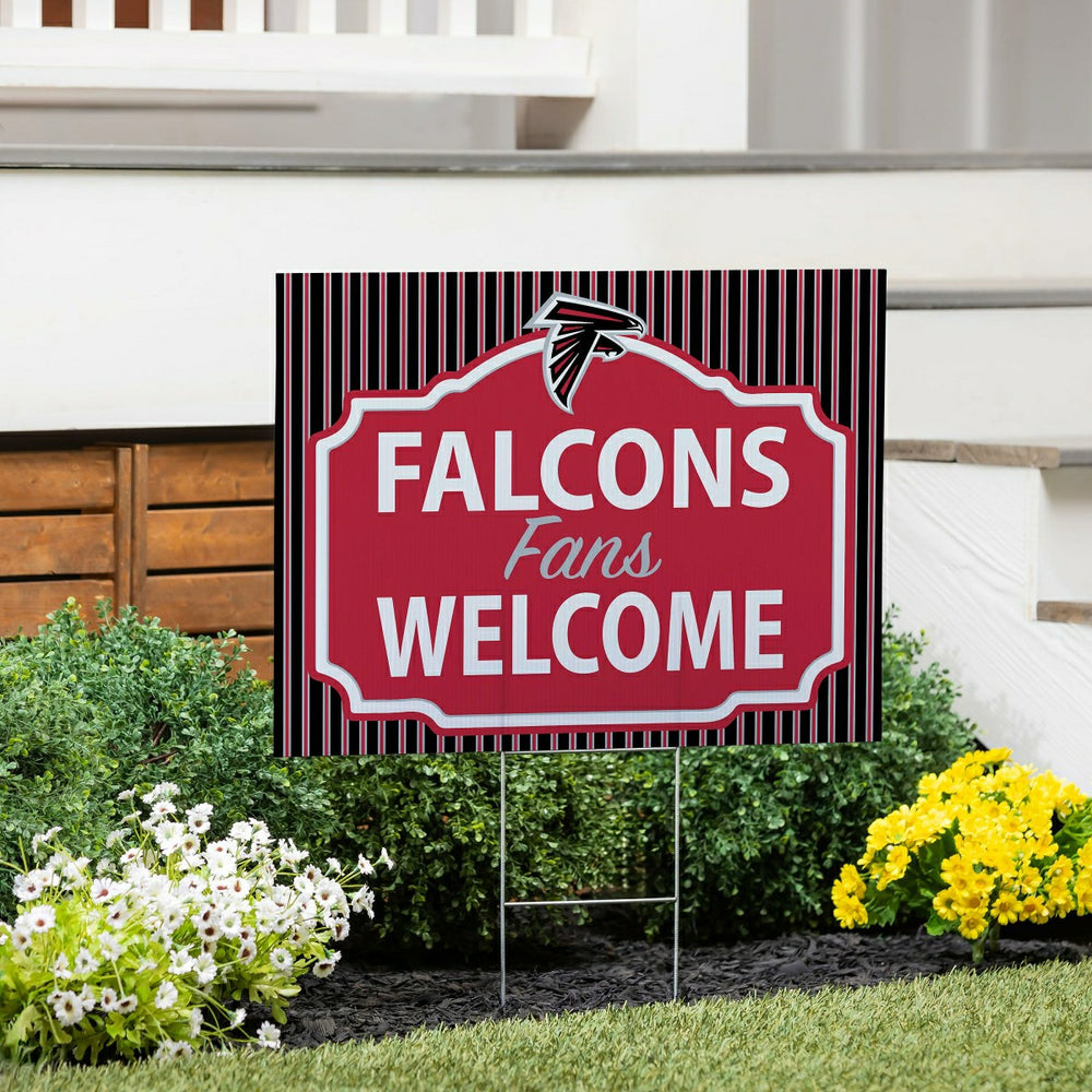 Atlanta Falcons Coroplast Yard Sign, "Fans Welcome" - NFL Home