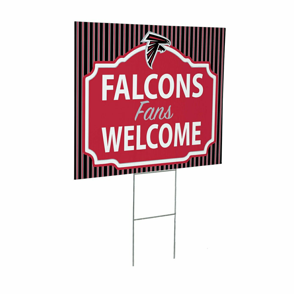 Atlanta Falcons Coroplast Yard Sign, "Fans Welcome" - NFL Home