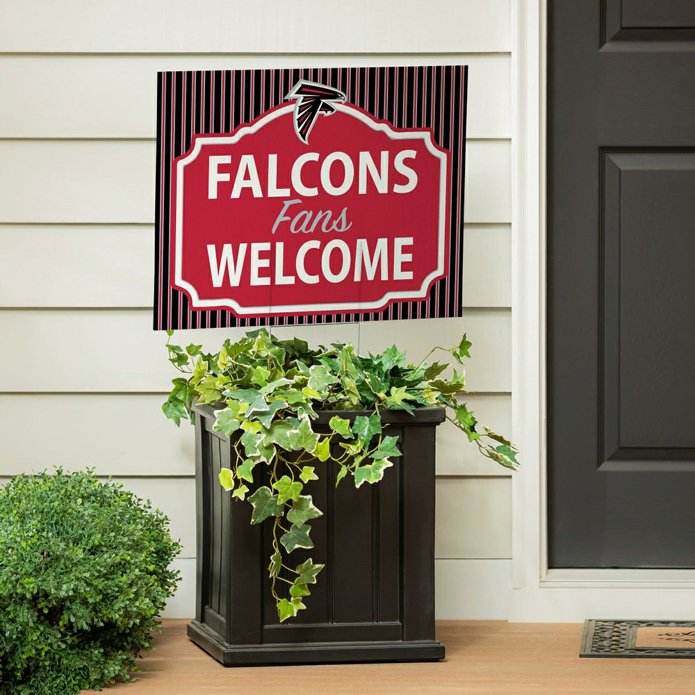 Atlanta Falcons Coroplast Yard Sign, "Fans Welcome" - NFL Home