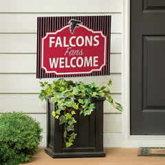 Atlanta Falcons Coroplast Yard Sign, "Fans Welcome" - NFL Home