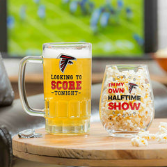 Atlanta Falcons, Stemless 17OZ Wine & Beer 16 OZ Gift Set - NFL