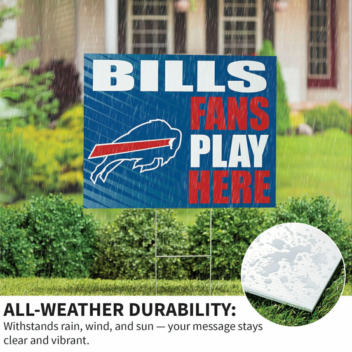 Buffalo Bills Coroplast Yard Sign "Fans Play Here" - NFL Home