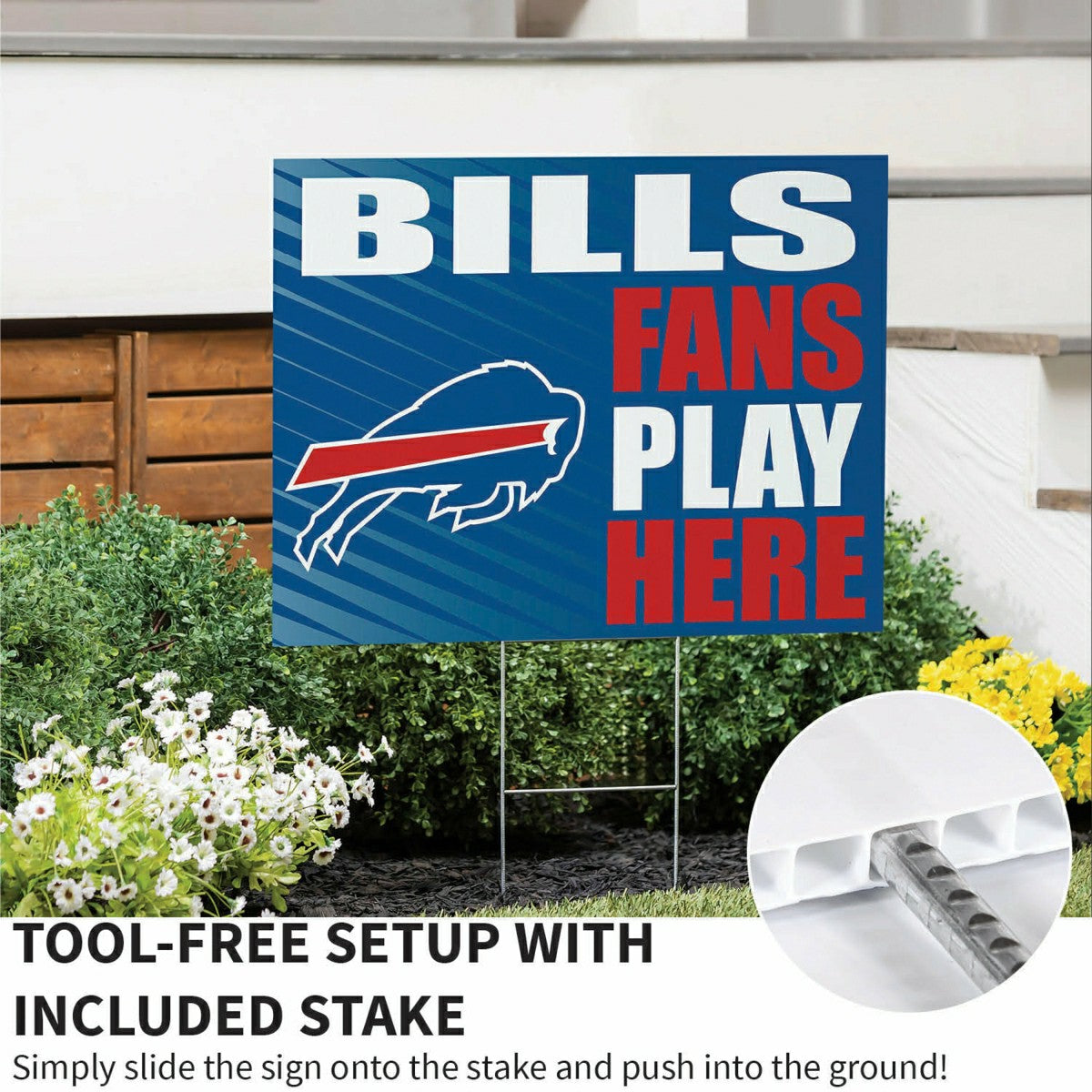 Buffalo Bills Coroplast Yard Sign "Fans Play Here" - NFL Home