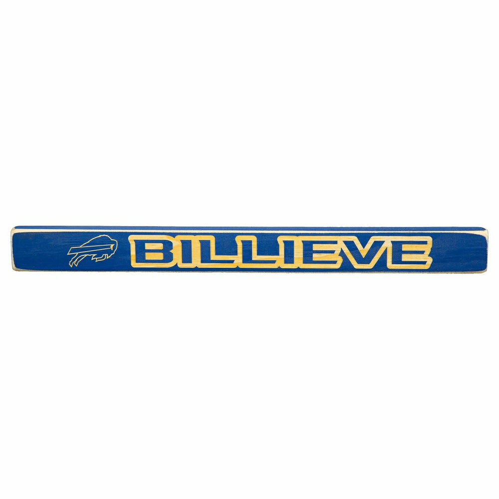 Buffalo Bills Engraved Wood Sign, 1.5" x 18" - NFL Home