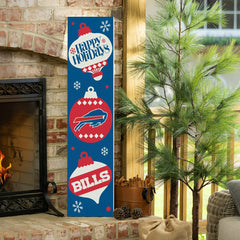 47" Double Sided Leaner, Buffalo Bills, Christmas - NFL Home