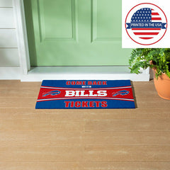 28" x 16" PVC Trapper Mat, Come Back with Tickets, Buffalo Bills - NFL