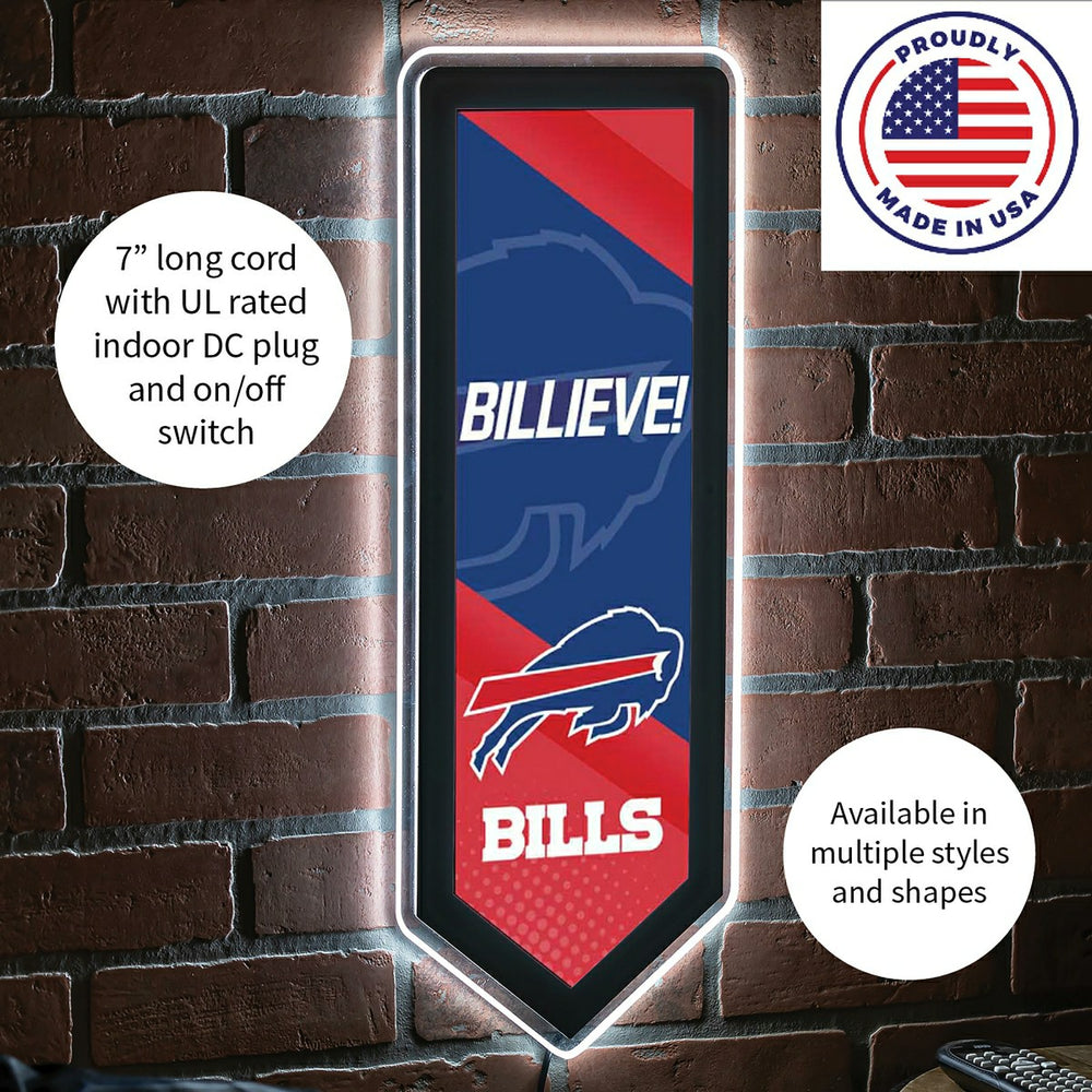 LED Wall Decor, Pennant, Buffalo Bills - NFL Home