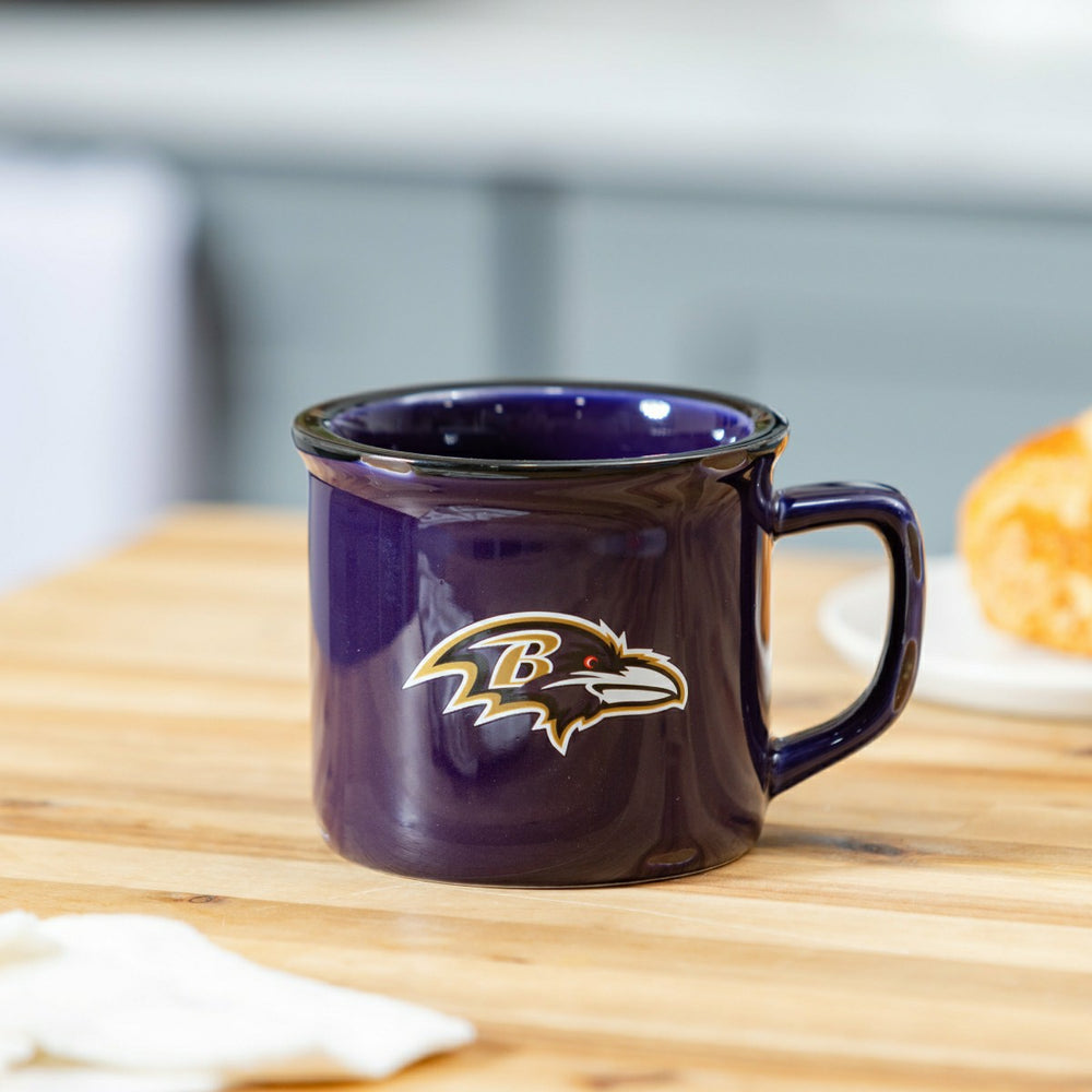 Baltimore Ravens Ceramic Camp Cup with Enamel Finish, 14oz - NFL