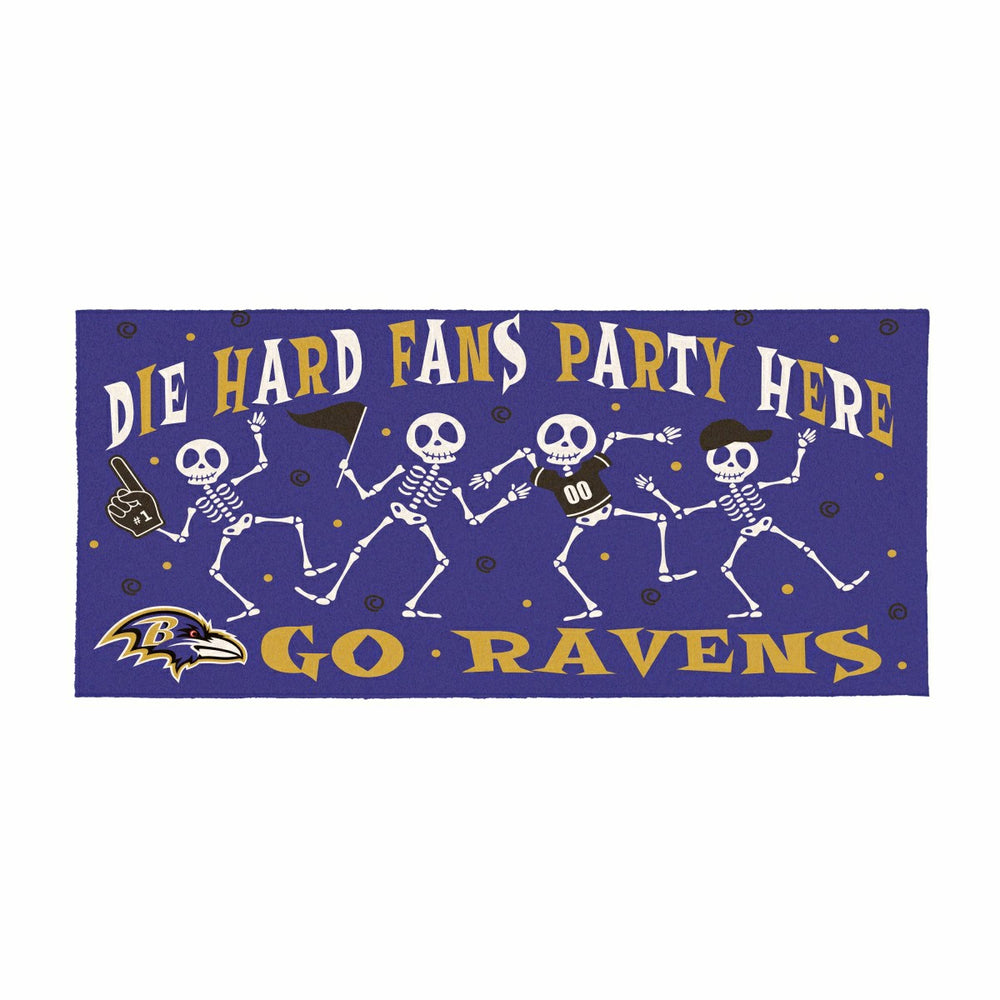 Baltimore Ravens Flocked Coir Halloween Sassafras Switch Mat, 22"x10" - NFL