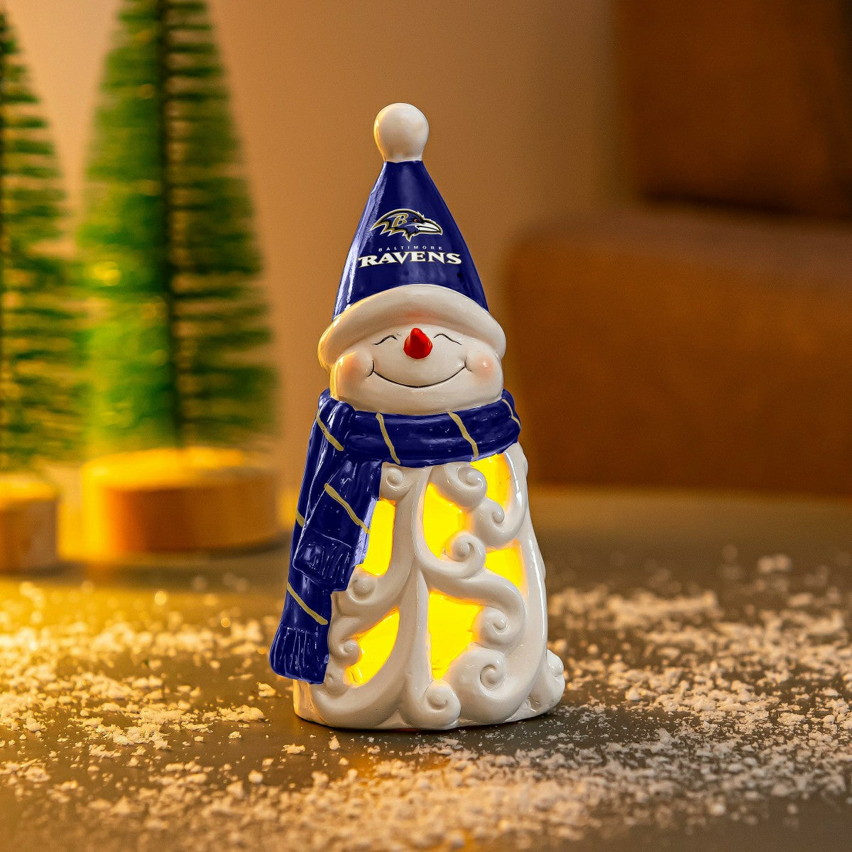 Baltimore Ravens Snowman LED Statuary, 8" - NFL Home