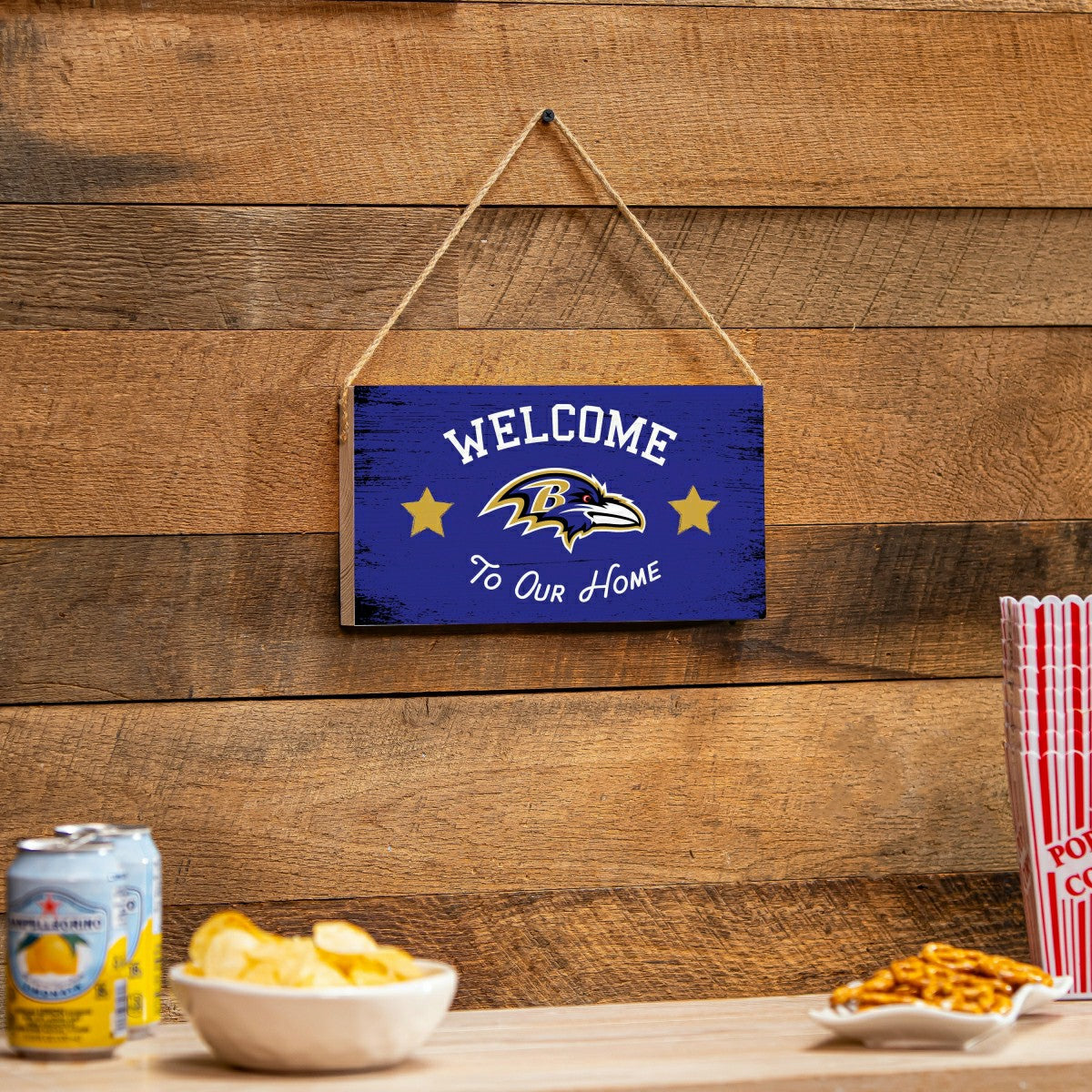 Baltimore Ravens Wood Wall Sign, 6x11 - NFL Home