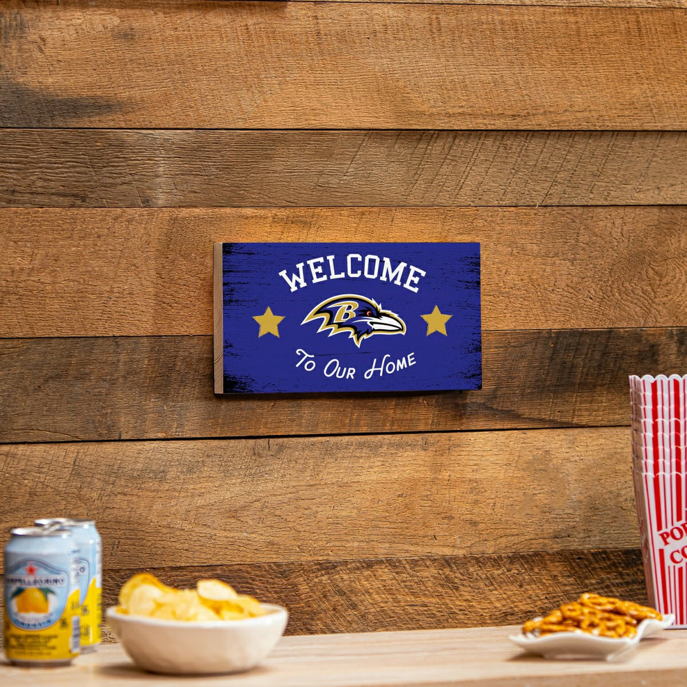 Baltimore Ravens Wood Wall Sign, 6x11 - NFL Home