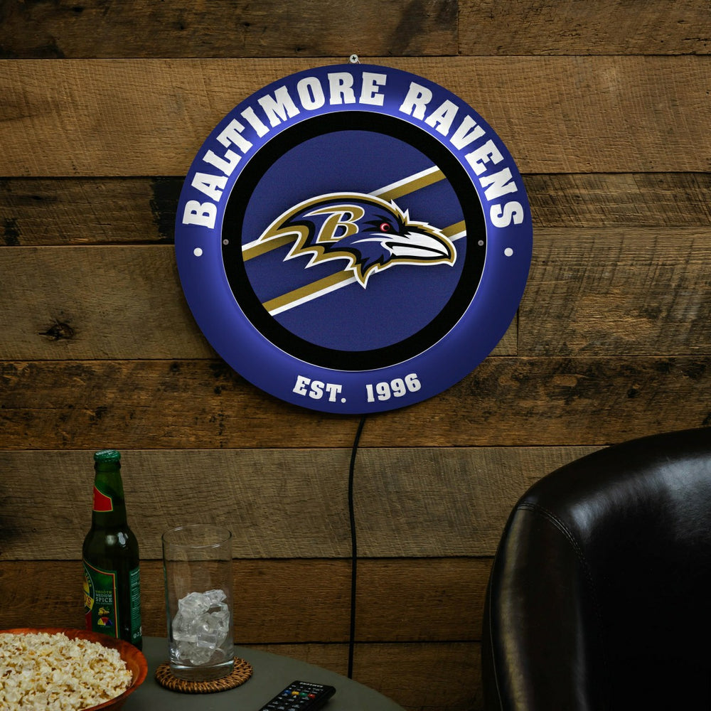 Baltimore Ravens, Metal Lite, Round - NFL