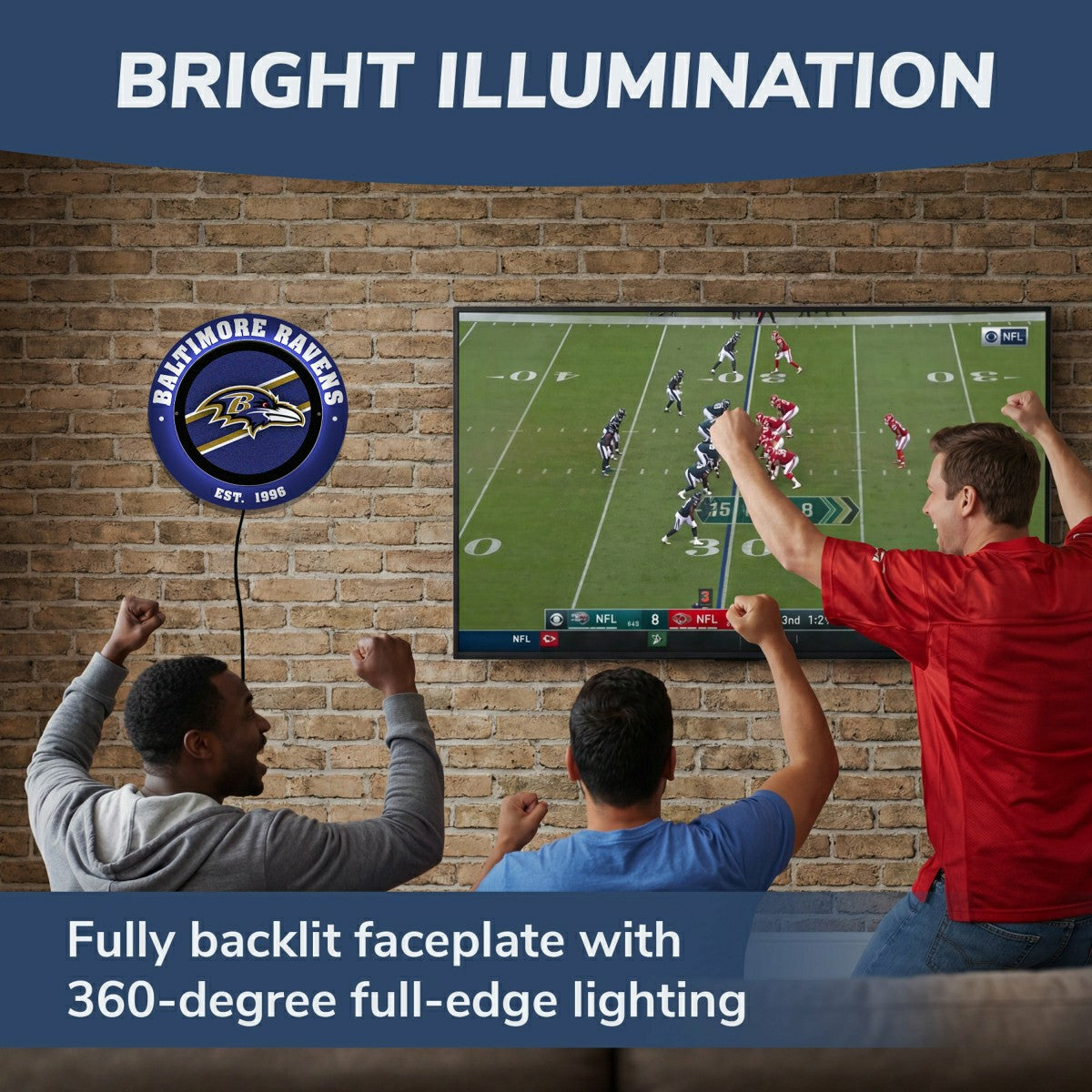 Baltimore Ravens, Metal Lite, Round - NFL