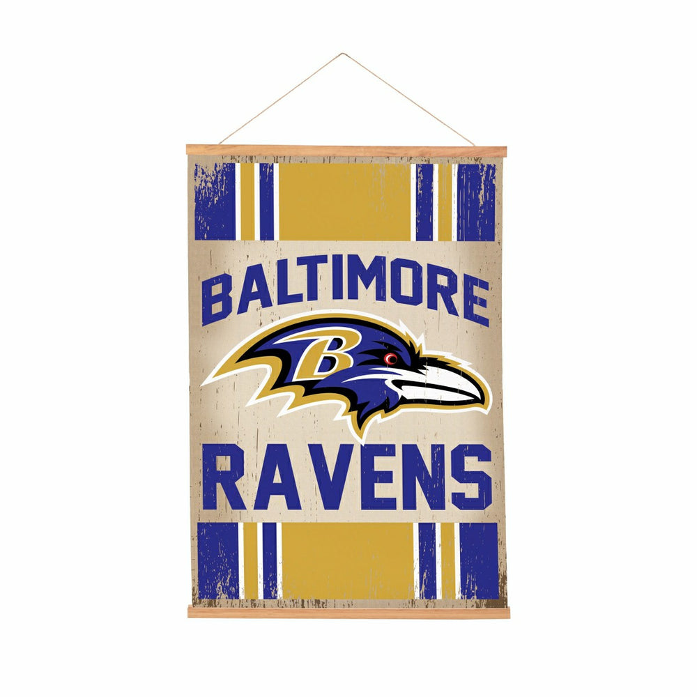 Baltimore Ravens, Canvas Wall Tapestry, Medium, 36x24 - NFL Home
