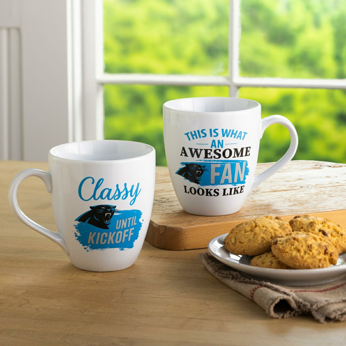 Carolina Panthers, Ceramic Cup O'Java 17oz Gift Set - NFL Home