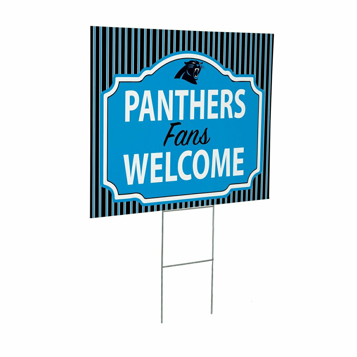 Carolina Panthers Coroplast Yard Sign, "Fans Welcome" - NFL Home