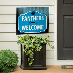 Carolina Panthers Coroplast Yard Sign, "Fans Welcome" - NFL Home