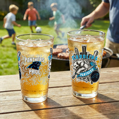 Carolina Panthers 16oz Glass pint, Set of 2 - NFL Home