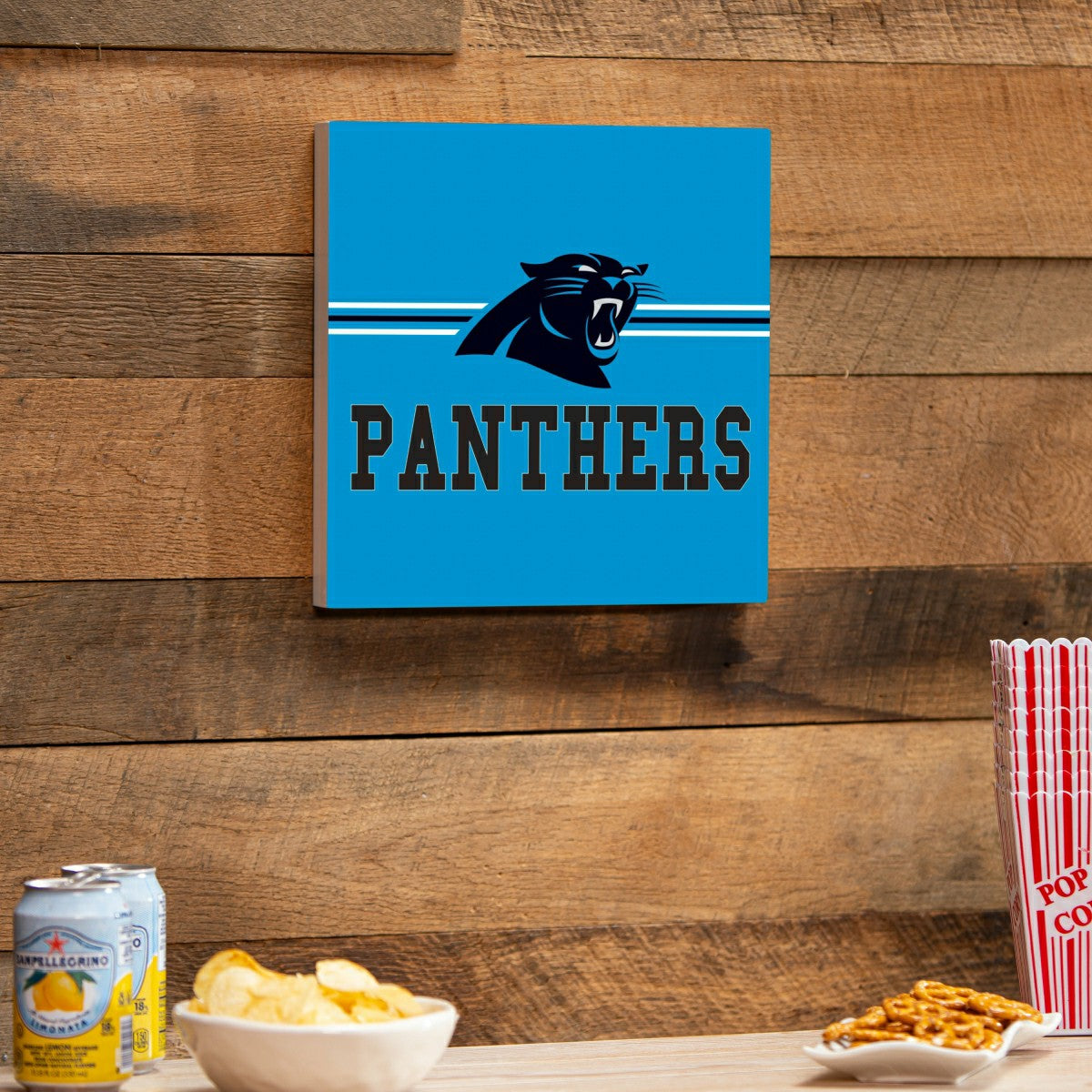 Carolina Panthers Wood Wall Sign, 12x12 - NFL Home