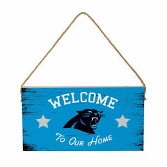 Carolina Panthers Wood Wall Sign, 6x11 - NFL Home