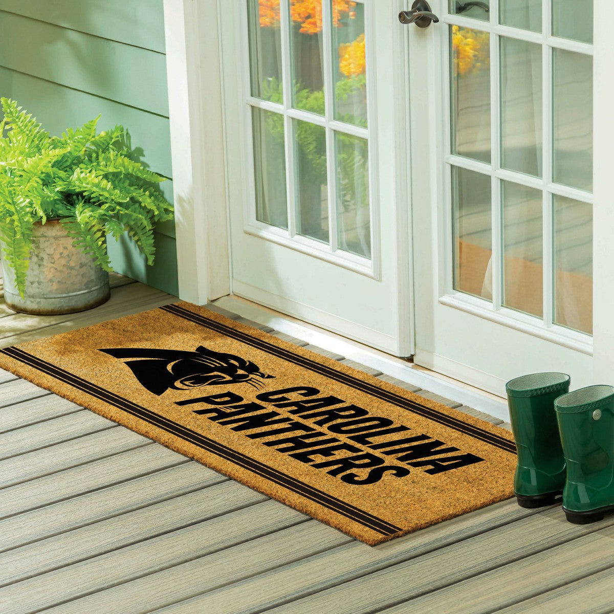 Carolina Panthers Extra Large One Color Coir Mat, 60"x24" - NFL