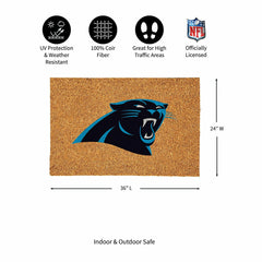 Carolina Panthers Large Full Color Coir Mat, 36"x24" - NFL