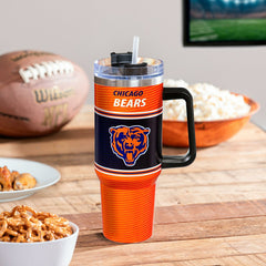 40oz Stainless Steel Canyon Cup w/ Straw, Chicago Bears - NFL Home