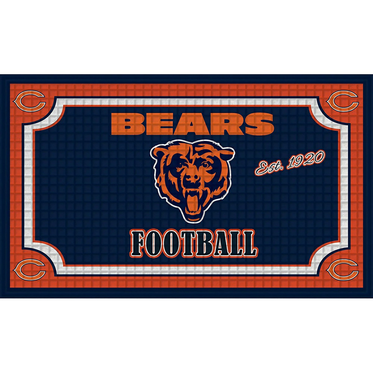 Indoor/Outdoor Embossed Team Spirit Door Mat, Bears - NFL