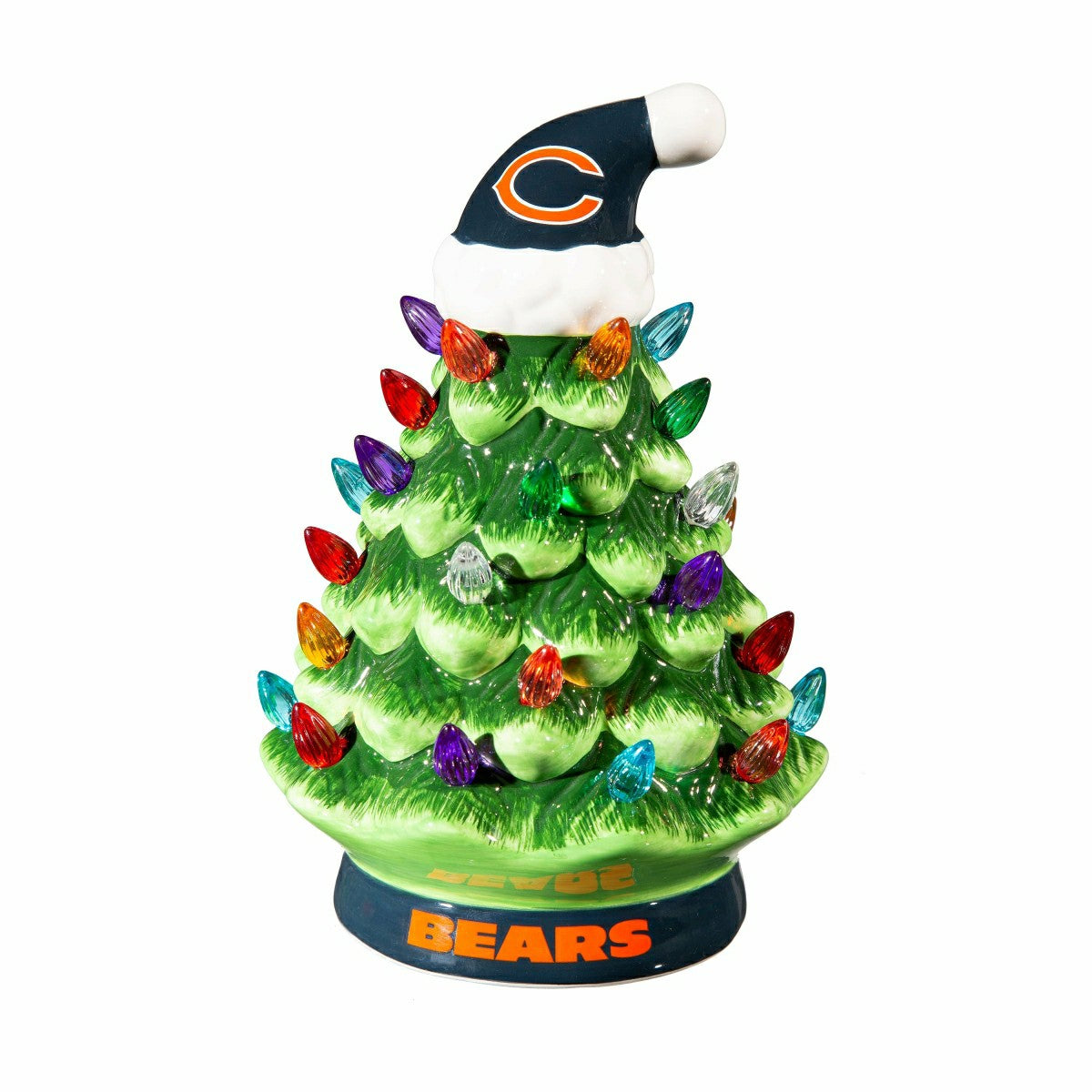 8" LED Ceramic Christmas Tree, Chicago Bears - NFL Home