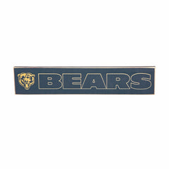 Chicago Bears Engraved Wood Sign, 3.5" x 18" - NFL Home