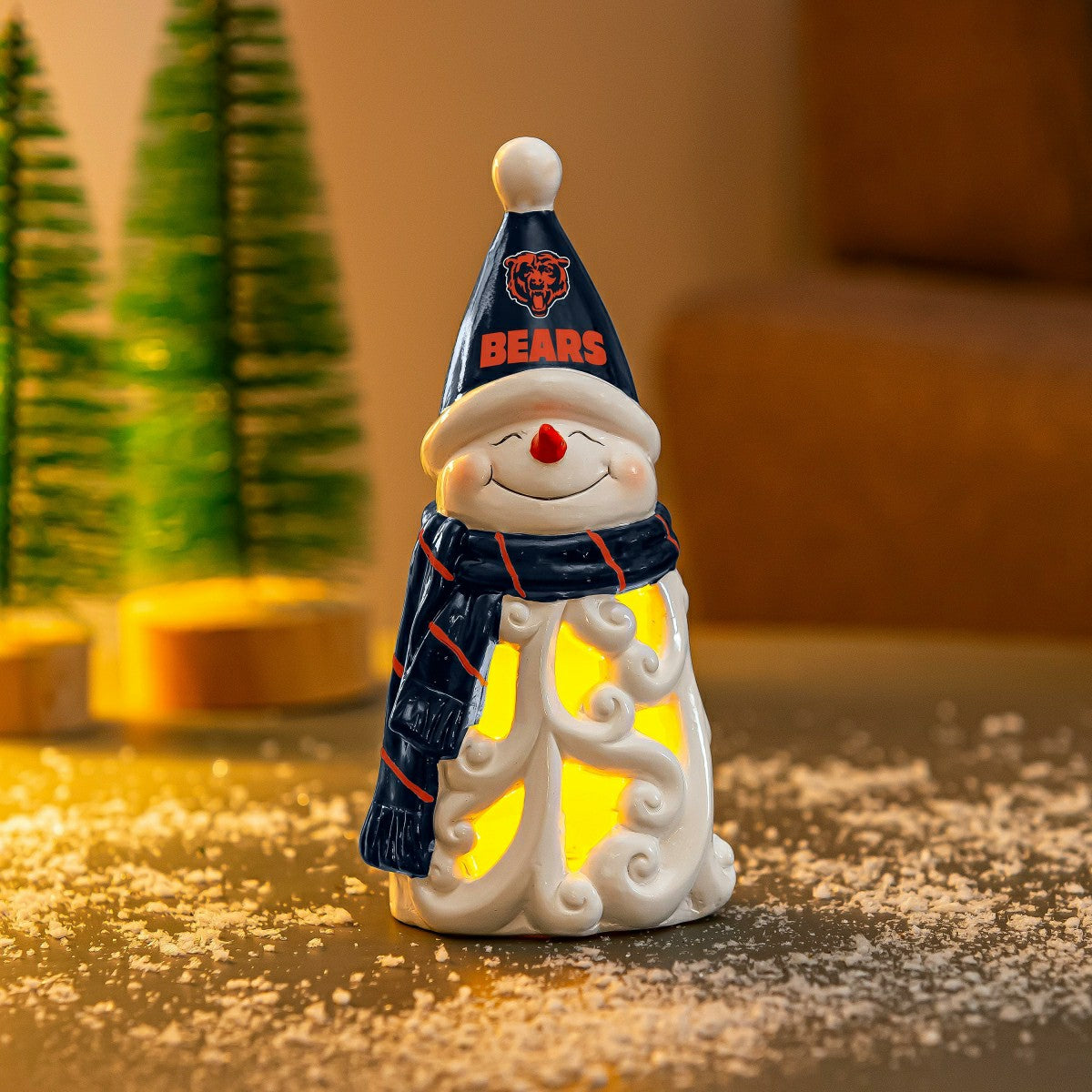 Chicago Bears Snowman LED Statuary, 8" - NFL Home