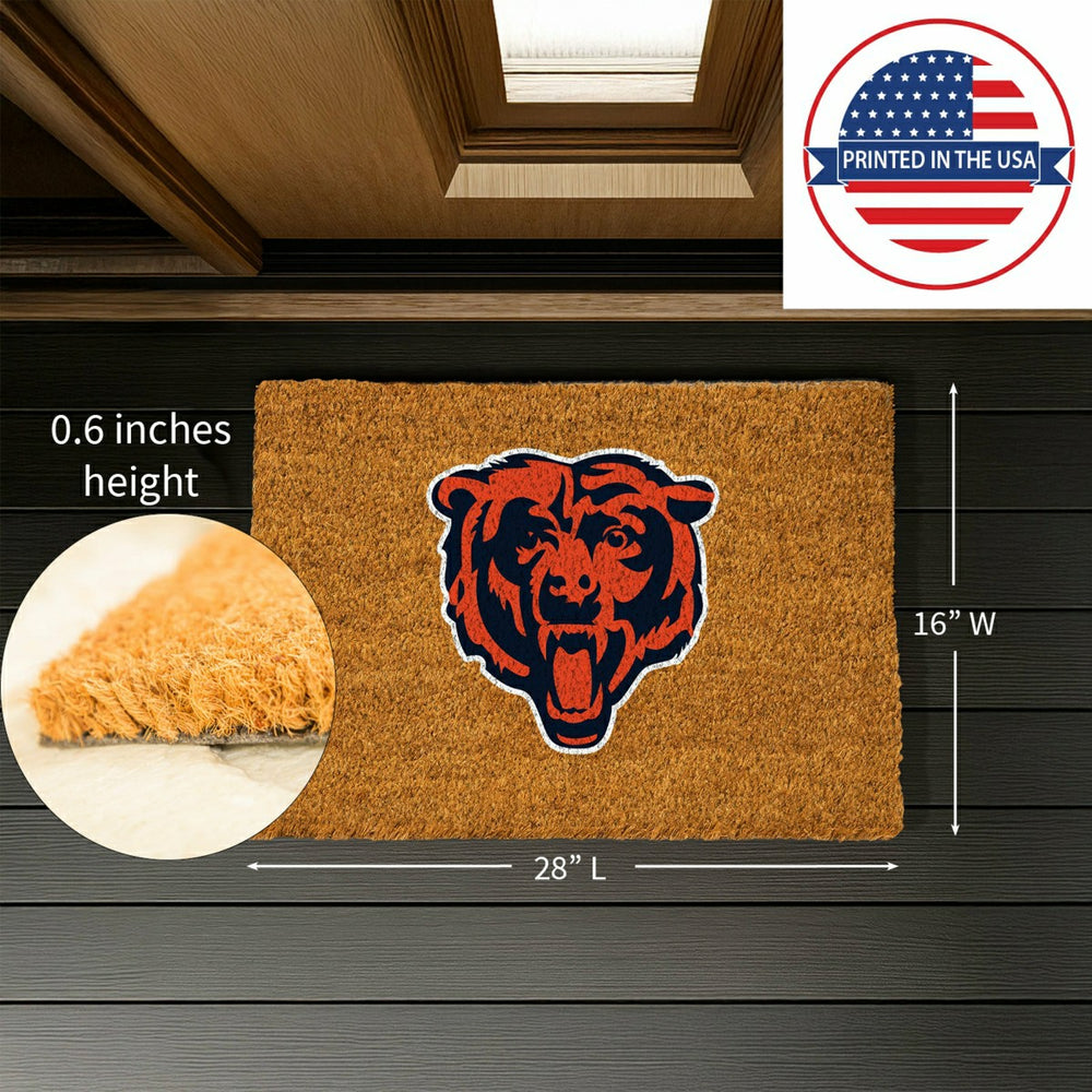 Coir Mat, 16"x28", Chicago Bears - NFL