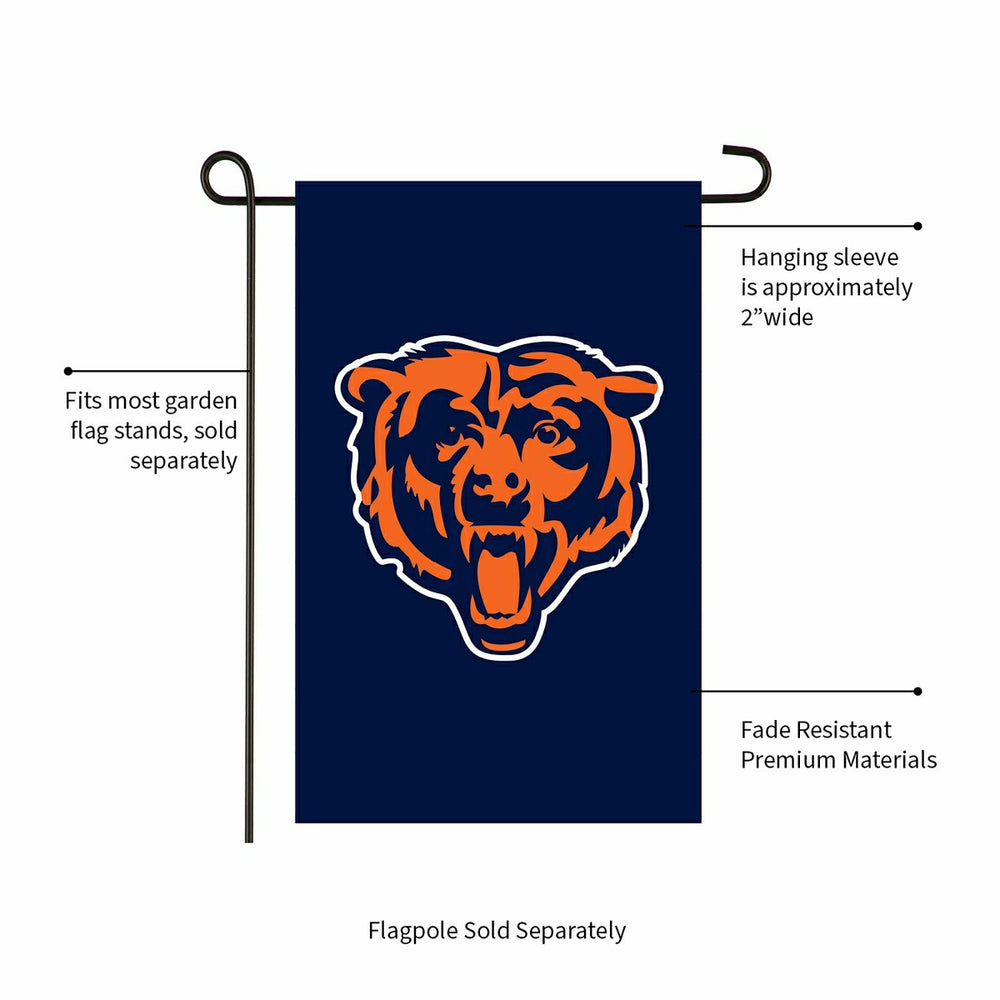 Chicago Bears Applique Garden Flag - NFL Home