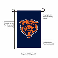 Chicago Bears Applique Garden Flag - NFL Home