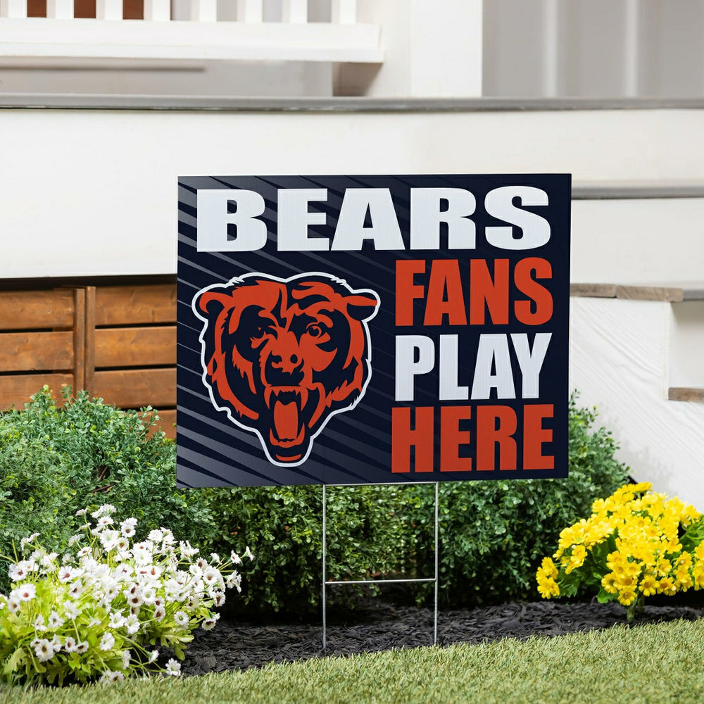 Chicago Bears Coroplast Yard Sign "Fans Play Here" - NFL Home
