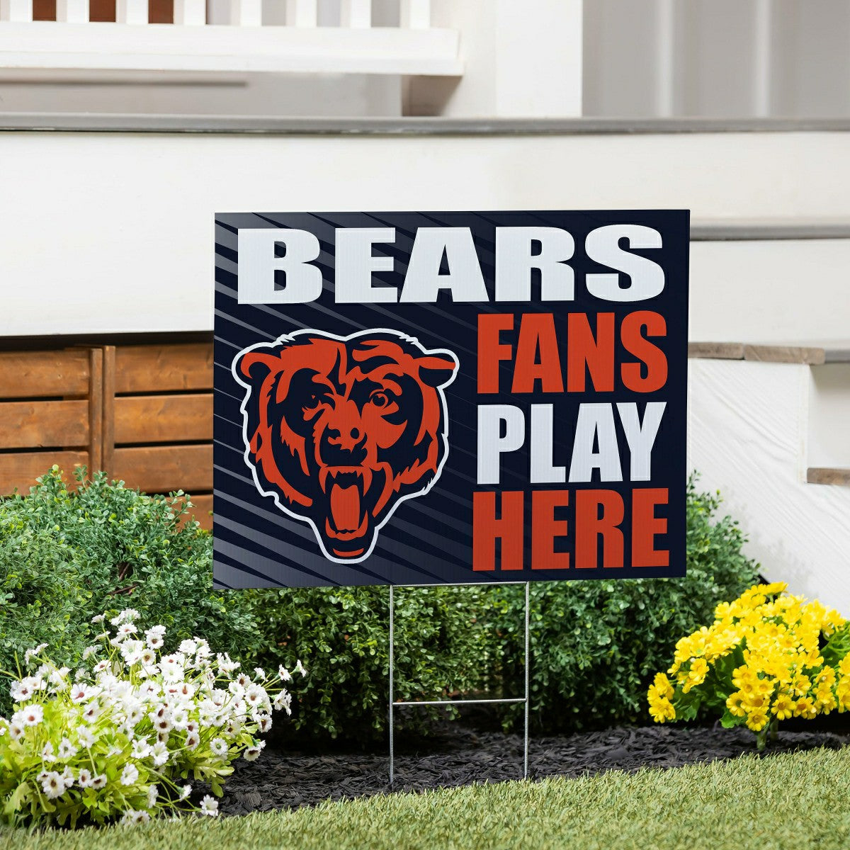 Chicago Bears Coroplast Yard Sign "Fans Play Here" - NFL Home