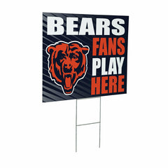 Chicago Bears Coroplast Yard Sign "Fans Play Here" - NFL Home