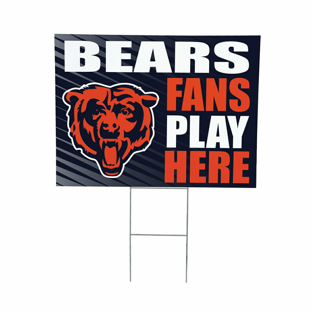 Chicago Bears Coroplast Yard Sign "Fans Play Here" - NFL Home