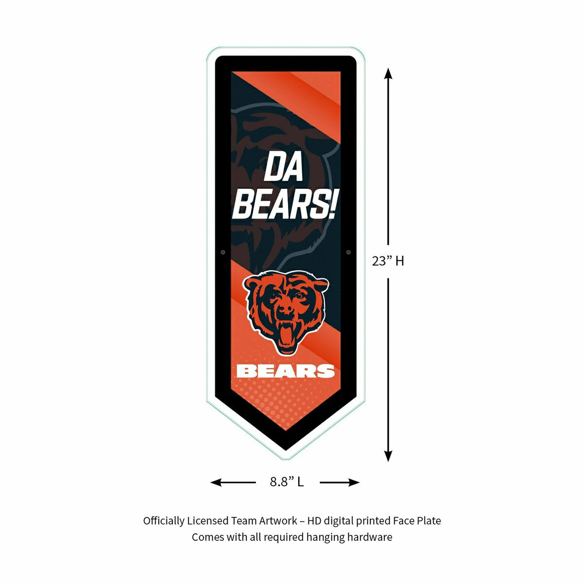 LED Wall Decor, Pennant, Chicago Bears - NFL Home