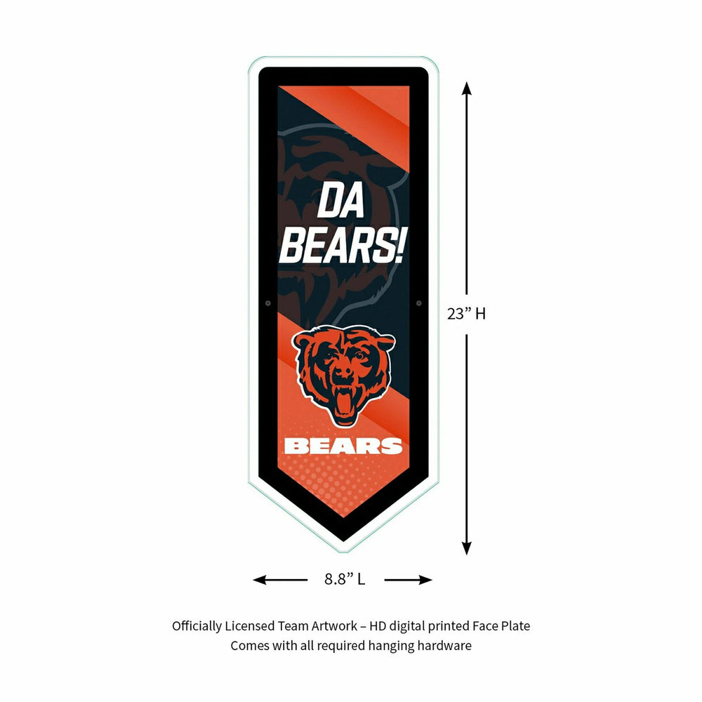 LED Wall Decor, Pennant, Chicago Bears - NFL Home