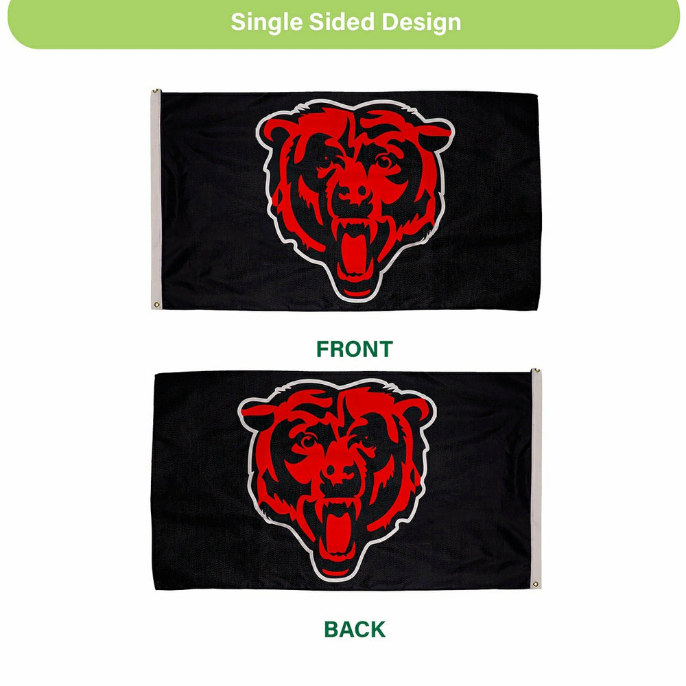 Chicago Bears Single Sided Estate Flag with 2 Grommets 3'x5' - NFL Home