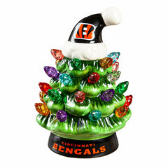 4" Mini LED Tabletop Christmas Tree, Set of 2, Cincinnati Bengals - NFL Home