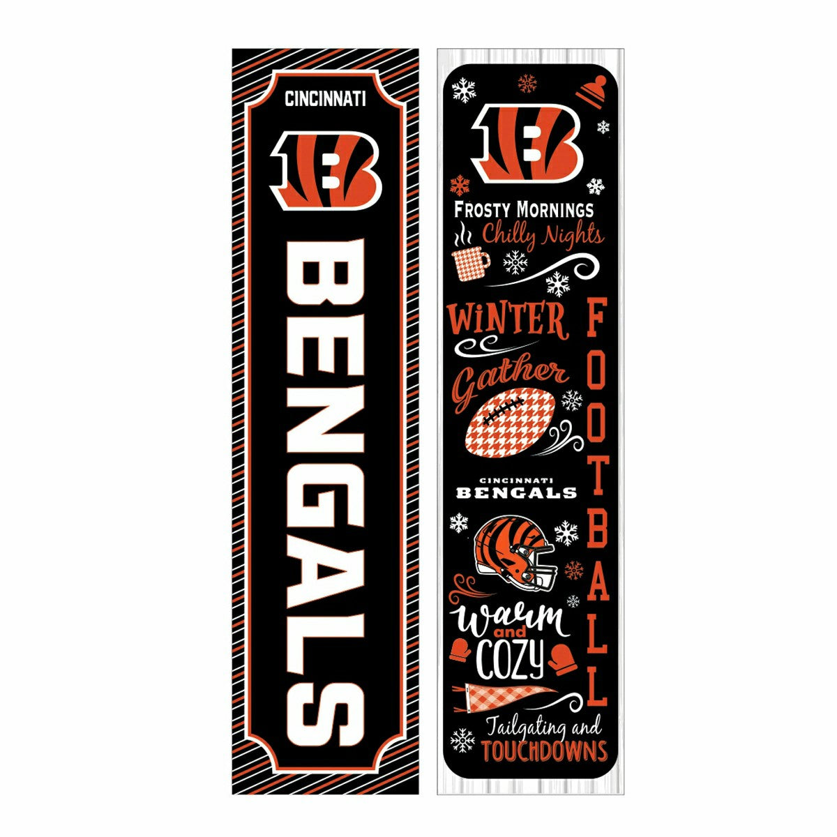 Cincinnati Bengals 46" Double Sided Leaner, Winter Seasonal - NFL Home