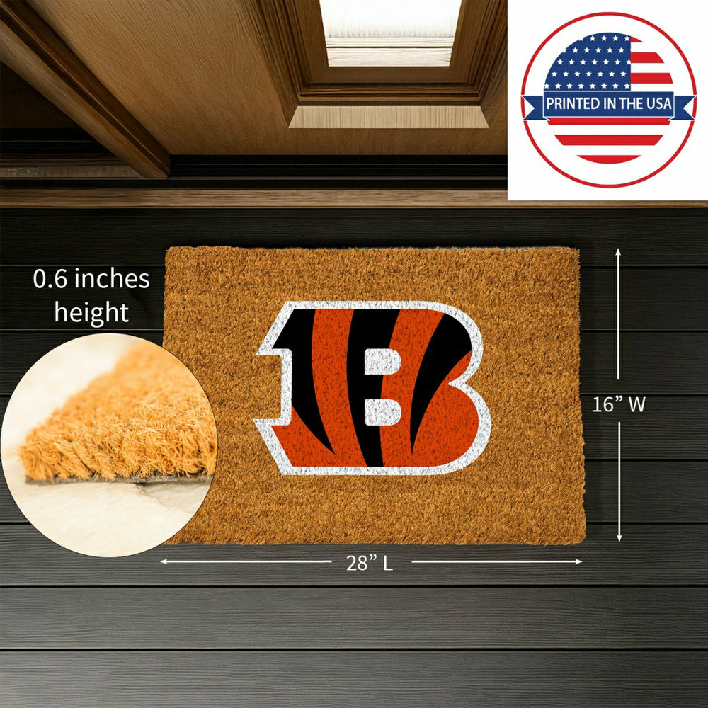 Coir Mat, 16"x28", Cincinnati Bengals - NFL